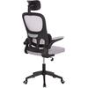 ΚΑΡΕΚΛΑ ΓΡΑΦΕΙΟΥ BASTON HM18236.02 ΓΚΡΙ MESH & ΜΑΥΡΟ PP ΣΚΕΛΕΤΟΣ 64x60x127Υεκ.