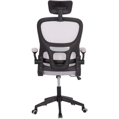 ΚΑΡΕΚΛΑ ΓΡΑΦΕΙΟΥ BASTON HM18236.02 ΓΚΡΙ MESH & ΜΑΥΡΟ PP ΣΚΕΛΕΤΟΣ 64x60x127Υεκ.
