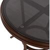 ΤΡΑΠΕΖΙ ΑΛΟΥΜΙΝΙΟΥ MOSES Φ70x76 εκ. BAMBOO LOOK HM5532.03 ΚΑΦΕ ΜΕ ΓΥΑΛΙ