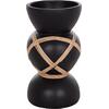 ΔΙΑΚΟΣΜΗΤΙΚΟ ΒΑΖΟ ΔΑΠΕΔΟΥ MAYNARD HM4672.01S TERRACOTTA ΜΑΥΡΟ-RATTAN Φ27.5x50Υ