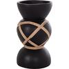 ΔΙΑΚΟΣΜΗΤΙΚΟ ΒΑΖΟ ΔΑΠΕΔΟΥ MAYNARD HM4672.01S TERRACOTTA ΜΑΥΡΟ-RATTAN Φ27.5x50Υ