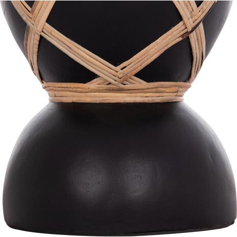 ΔΙΑΚΟΣΜΗΤΙΚΟ ΒΑΖΟ ΔΑΠΕΔΟΥ MAYNARD HM4672.01S TERRACOTTA ΜΑΥΡΟ-RATTAN Φ27.5x50Υ