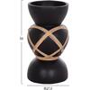 ΔΙΑΚΟΣΜΗΤΙΚΟ ΒΑΖΟ ΔΑΠΕΔΟΥ MAYNARD HM4672.01S TERRACOTTA ΜΑΥΡΟ-RATTAN Φ27.5x50Υ