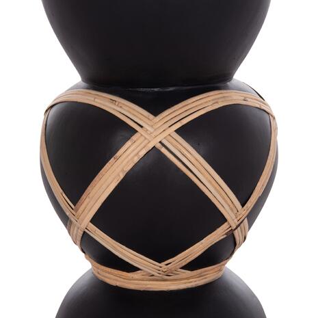 ΔΙΑΚΟΣΜΗΤΙΚΟ ΒΑΖΟ ΔΑΠΕΔΟΥ MAYNARD HM4672.01S TERRACOTTA ΜΑΥΡΟ-RATTAN Φ27.5x50Υ