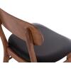 KΑΡΕΚΛΑ ΤΡΑΠΕΖΑΡΙΑΣ SEKOR HM9945.03 ΚΑΡΥΔΙ RUBBERWOOD-ΜΑΥΡΟ PU 51x48x79Υεκ (σετ 2 τεμαχίων)