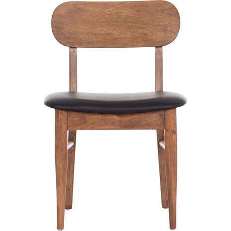 KΑΡΕΚΛΑ ΤΡΑΠΕΖΑΡΙΑΣ SEKOR HM9945.03 ΚΑΡΥΔΙ RUBBERWOOD-ΜΑΥΡΟ PU 51x48x79Υεκ (σετ 2 τεμαχίων)