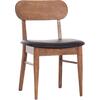KΑΡΕΚΛΑ ΤΡΑΠΕΖΑΡΙΑΣ SEKOR HM9945.03 ΚΑΡΥΔΙ RUBBERWOOD-ΜΑΥΡΟ PU 51x48x79Υεκ (σετ 2 τεμαχίων)