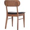 KΑΡΕΚΛΑ ΤΡΑΠΕΖΑΡΙΑΣ SEKOR HM9945.03 ΚΑΡΥΔΙ RUBBERWOOD-ΜΑΥΡΟ PU 51x48x79Υεκ (σετ 2 τεμαχίων)