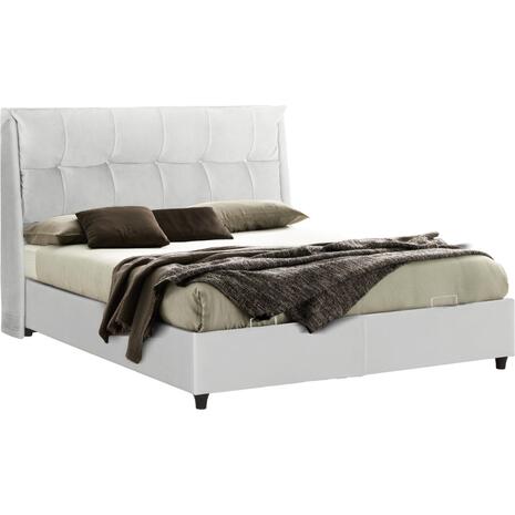 ΚΡEΒΑΤΙ ΜΕ ΑΠΟΘΗΚΕΥΤΙΚΟ ΧΩΡΟ DREAMLET HM716.03 ΛΕΥΚΟ TEDDY ΥΦΑΣΜΑ- ΓΙΑ ΣΤΡΩΜΑ 160x200εκ.