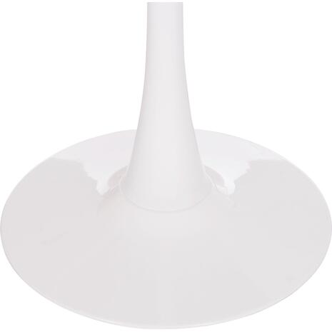 ΤΡΑΠΕΖΙ ΣΤΡΟΓΓΥΛΟ BROLIN HM18141.01 MDF TOP-ΒΑΣΗ ΜΕΤΑΛΛΙΚΗ--ΛΕΥΚΟ Φ90x73Υεκ