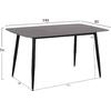 ΤΡΑΠΕΖΙ RAVEN HM18149.02 ΚΕΡΑΜΙΚΟ TOP ΜΕ ΟΨΗ ΜΑΥΡΟ ΜΑΡΜΑΡΟ 140x80x74Υεκ.
