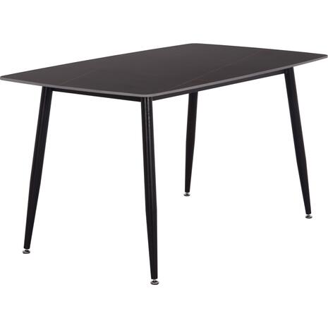 ΤΡΑΠΕΖΙ RAVEN HM18149.02 ΚΕΡΑΜΙΚΟ TOP ΜΕ ΟΨΗ ΜΑΥΡΟ ΜΑΡΜΑΡΟ 140x80x74Υεκ.