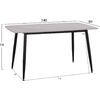 ΤΡΑΠΕΖΙ RAVEN HM18149.13 ΚΕΡΑΜΙΚΟ TOP ΜΕ ΟΨΗ ΓΚΡΙ ΜΑΡΜΑΡΟ 140x80x74Υεκ.