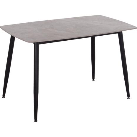 ΤΡΑΠΕΖΙ RAVEN HM9854.13 ΚΕΡΑΜΙΚΟ TOP ΓΚΡΙ ΜΑΡΜΑΡΟ-ΜΑΥΡΟ ΜΕΤΑΛΛΟ 120x70x73Υεκ.