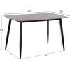 ΤΡΑΠΕΖΙ RAVEN HM9854.13 ΚΕΡΑΜΙΚΟ TOP ΓΚΡΙ ΜΑΡΜΑΡΟ-ΜΑΥΡΟ ΜΕΤΑΛΛΟ 120x70x73Υεκ.