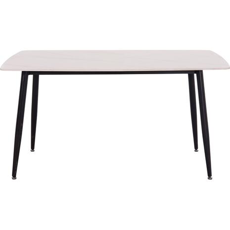 ΤΡΑΠΕΖΙ RAVEN HM18149.01 ΚΕΡΑΜΙΚΟ TOP ΜΕ ΟΨΗ ΛΕΥΚΟ ΜΑΡΜΑΡΟ 140x80x74Υεκ.