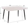 ΤΡΑΠΕΖΙ RAVEN HM18149.01 ΚΕΡΑΜΙΚΟ TOP ΜΕ ΟΨΗ ΛΕΥΚΟ ΜΑΡΜΑΡΟ 140x80x74Υεκ.