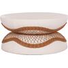 ΤΡΑΠΕΖΙ ΣΑΛΟΝΙΟΥ ANNA HM18157.02 FIBER CEMENT ΛΕΥΚΟ-ΦΥΣΙΚΟ RATTAN--Φ92x44.5Υεκ