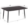 ΤΡΑΠΕΖΙ RAVEN HM18150.02 ΚΕΡΑΜΙΚΟ TOP ΜΕ ΟΨΗ ΜΑΥΡΟ ΜΑΡΜΑΡΟ 160x80x74Υεκ.