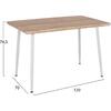 ΤΡΑΠΕΖΙ ΤΡΑΠΕΖΑΡΙΑΣ PALOMA HM8334.02, 120X70X76,5- SONOMA, ΛΕΥΚΑ ΠΟΔΙΑ