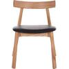 KΑΡΕΚΛΑ ΤΡΑΠΕΖΑΡΙΑΣ SEKAN HM18245.04 RUBBERWOOD-ΜΑΥΡΟ PU 60x54x72Υεκ (σετ 2 τεμαχίων)