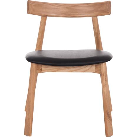 KΑΡΕΚΛΑ ΤΡΑΠΕΖΑΡΙΑΣ SEKAN HM18245.04 RUBBERWOOD-ΜΑΥΡΟ PU 60x54x72Υεκ (σετ 2 τεμαχίων)