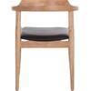 ΠΟΛΥΘΡΟΝΑ CERSEI HM9946.01 RUBBERWOOD ΣΕ LIGHT OAK & PU ΣΕ ΜΑΥΡΟ 57x53x72Υεκ (σετ 2 τεμαχίων)