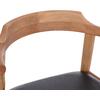 ΠΟΛΥΘΡΟΝΑ CERSEI HM9946.01 RUBBERWOOD ΣΕ LIGHT OAK & PU ΣΕ ΜΑΥΡΟ 57x53x72Υεκ (σετ 2 τεμαχίων)