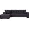 ΓΩΝΙΑΚΟΣ ΚΑΝΑΠΕΣ-ΚΡΕΒΑΤΙ ΜΕ ΑΠΟΘ.ΧΩΡΟ TRENDSTON HM3302.01L ΓΚΡΙ ΥΦΑΣΜΑ 298x177x95Υεκ