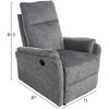 ΠΟΛΥΘΡΟΝΑ RELAX ΜΕ ΗΛΕΚΤΡΙΚΗ ΑΝΑΚΛΙΣΗ SYNTHIA HM3309.03 ΓΚΡΙ ΥΦΑΣΜΑ 75x86x100Yεκ