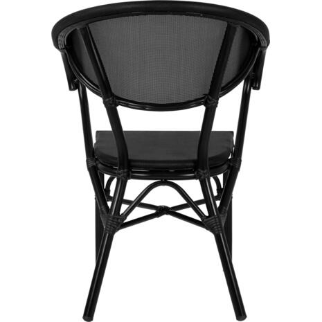 ΠΟΛΥΘΡΟΝΑ ΑΛΟΥΜΙΝΙΟΥ CLAY BAMBOO LOOK ΜΑΥΡΗ ΜΕ TEXTLINE HM5025.02 59x60x82 cm
