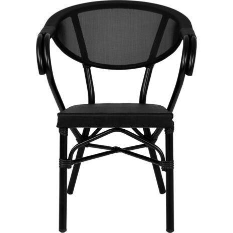 ΠΟΛΥΘΡΟΝΑ ΑΛΟΥΜΙΝΙΟΥ CLAY BAMBOO LOOK ΜΑΥΡΗ ΜΕ TEXTLINE HM5025.02 59x60x82 cm