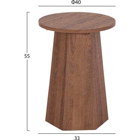 ΤΡΑΠΕΖΙ ΣΑΛΟΝΙΟΥ CARPEN HM18270 MDF ΜΕ ΕΠΕΝΔΥΣΗ PAPERWOOD Φ40x55Υεκ.