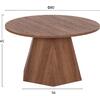 ΤΡΑΠΕΖΙ ΣΑΛΟΝΙΟΥ CARPEN HM18269 MDF ΜΕ ΕΠΕΝΔΥΣΗ PAPERWOOD Φ80x45Υεκ.