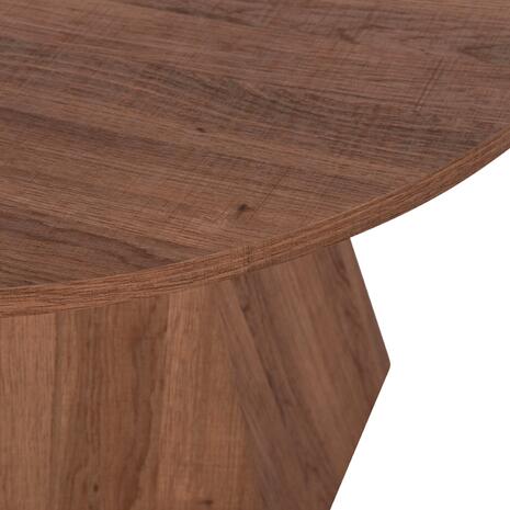 ΤΡΑΠΕΖΙ ΣΑΛΟΝΙΟΥ CARPEN HM18269 MDF ΜΕ ΕΠΕΝΔΥΣΗ PAPERWOOD Φ80x45Υεκ.