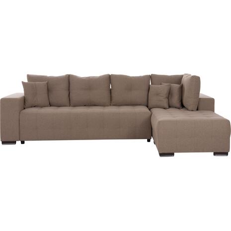 ΓΩΝΙΑΚΟΣ ΚΑΝΑΠΕΣ-ΚΡΕΒΑΤΙ ΜΕ ΑΠΟΘ.ΧΩΡΟ TRENDSTON HM3302.03R ΜΠΕΖ ΥΦΑΣΜΑ 298x177x95Υεκ