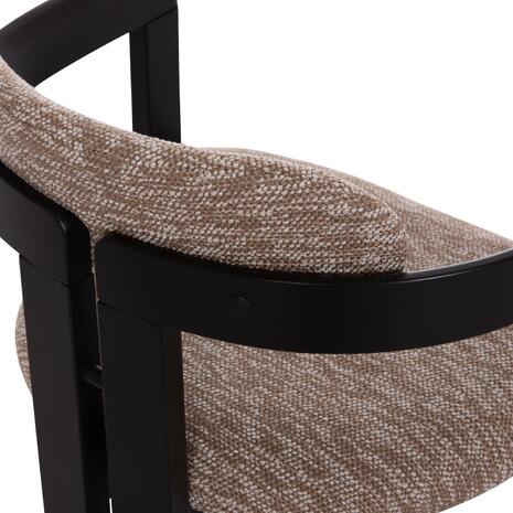 ΠΟΛΥΘΡΟΝΑ ΤΡΑΠΕΖΑΡΙΑΣ KALL HM18247.02 ΚΑΦΕ ΥΦΑΣΜΑ--PLYWOOD ΣΕ ΜΑΥΡΟ 56x45x73Υεκ (σετ 2 τεμαχίων)