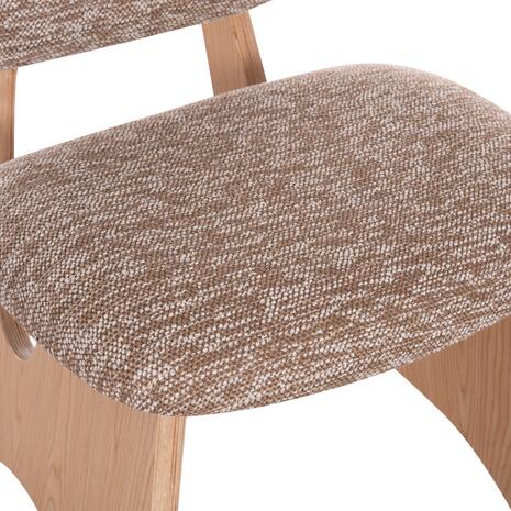 ΚΑΡΕΚΛΑ ΤΡΑΠΕΖΑΡΙΑΣ BELLISI HM18248.01 ΚΑΦΕ ΥΦΑΣΜΑ-PLYWOOD ΧΡΩΜΑ ΔΡΥΟΣ 53x56x78Υεκ. (σετ 2 τεμαχίων)