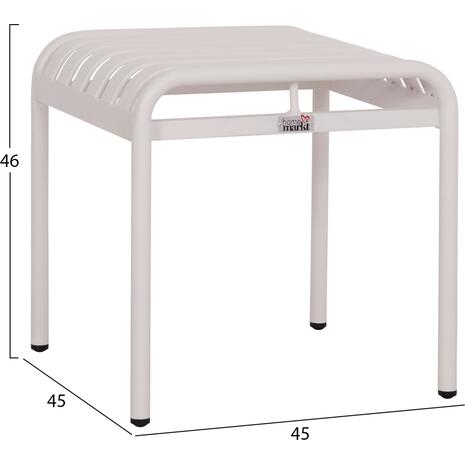 ΣΚΑΜΠΟ ΑΛΟΥΜΙΝΙΟΥ RACHEL HM6340.02 ΛΕΥΚΟ 45x45x46Υεκ.