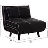 ΠΟΛΥΘΡΟΝΑ ΚΡΕΒΑΤΙ BRAXTON HM8425.03 ΜΑΥΡΟ ΥΦΑΣΜΑ 78x88x78Υεκ.