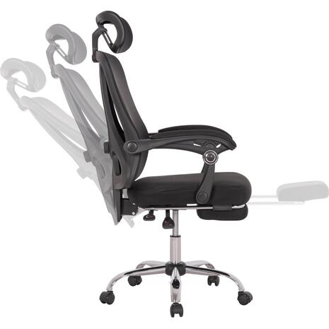 ΚΑΡΕΚΛΑ ΓΡΑΦΕΙΟΥ BARNET HM18258.01 ΜΑΥΡΟ MESH-ΜΑΥΡΟΣ ΣΚΕΛΕΤΟΣ NYLON 61x62x123Υ