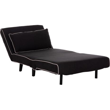 ΠΟΛΥΘΡΟΝΑ ΚΡΕΒΑΤΙ BRAXTON HM8425.03 ΜΑΥΡΟ ΥΦΑΣΜΑ 78x88x78Υεκ.