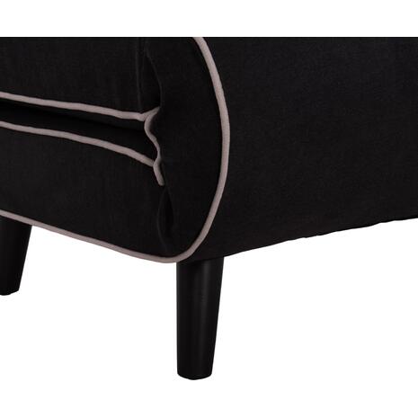 ΠΟΛΥΘΡΟΝΑ ΚΡΕΒΑΤΙ BRAXTON HM8425.03 ΜΑΥΡΟ ΥΦΑΣΜΑ 78x88x78Υεκ.