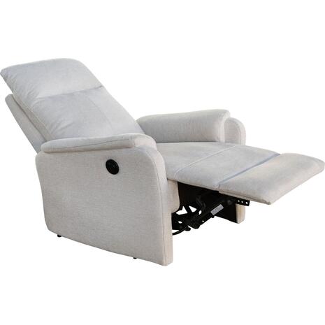 ΠΟΛΥΘΡΟΝΑ RELAX ΜΕ ΗΛΕΚΤΡΙΚΗ ΑΝΑΚΛΙΣΗ SYNTHIA HM3309.01 ΜΠΕΖ ΥΦΑΣΜΑ 75x86x100Yεκ