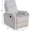 ΠΟΛΥΘΡΟΝΑ RELAX ΜΕ ΗΛΕΚΤΡΙΚΗ ΑΝΑΚΛΙΣΗ SYNTHIA HM3309.01 ΜΠΕΖ ΥΦΑΣΜΑ 75x86x100Yεκ