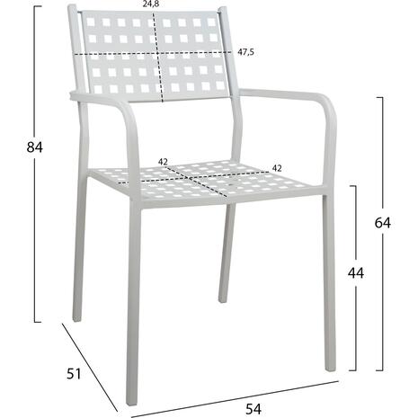 ΠΟΛΥΘΡΟΝΑ ΜΕΤΑΛΛΙΚΗ HM5031.02 ZETA ΣΕ ΛΕΥΚΟ ΧΡΩΜΑ 54x51x84Υεκ