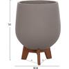 ΣΕΤ 3 ΓΛΑΣΤΡΕΣ ΜΕ TEAK ΒΑΣΕΙΣ TRYLL HM4681.03 FIBER CEMENT--ΓΚΡΙ