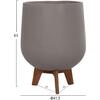 ΣΕΤ 3 ΓΛΑΣΤΡΕΣ ΜΕ TEAK ΒΑΣΕΙΣ TRYLL HM4681.03 FIBER CEMENT--ΓΚΡΙ