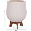 ΣΕΤ 3 ΓΛΑΣΤΡΕΣ ΜΕ TEAK ΒΑΣΕΙΣ TRYLL HM4681.02 FIBER CEMENT ΛΕΥΚΟ