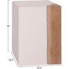 ΒΟΗΘΗΤΙΚΟ ΤΡΑΠΕΖΙ LEIA-ΣΚΑΜΠΟ HM18163.02 FIBER CEMENT ΛΕΥΚΟ-ΞΥΛΟ TEAK 32.5x32.5x46Υεκ.
